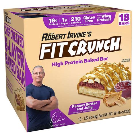 Fit Crunch Snack Size Protein Bar, Peanut Butter & Jelly, 16g Protein ...