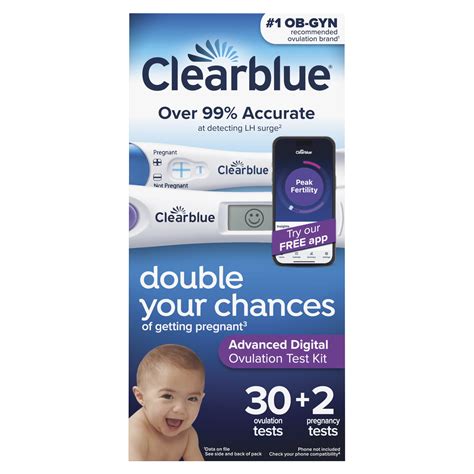 Clearblue Digital Ovulation Predictor Kit, featuring?? Ovulation Test ...