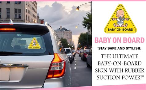 True Flair Baby On Board Car Sign, Window Suction Cup Safety Decal ...