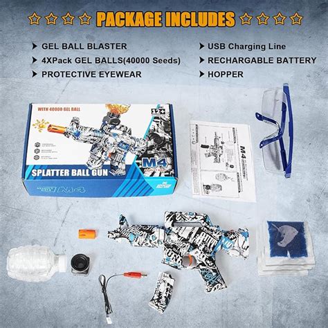 High Speed M4 Automatic Splat Gun With 40000 Gel Balls | GUZH1805– KidsROAR