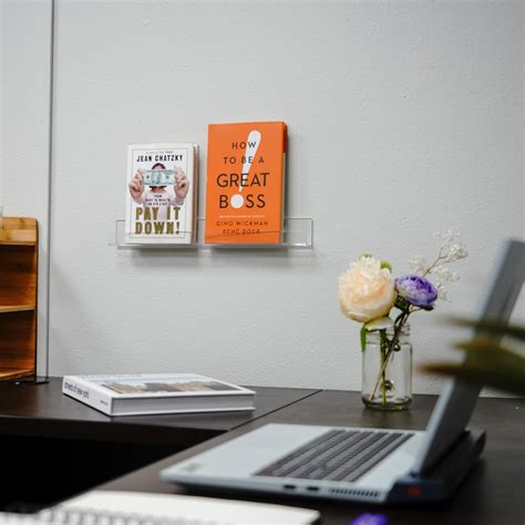 Buy 7Penn Floating Ledge Bookshelf 6pk Clear Acrylic Shelves for Wall ...