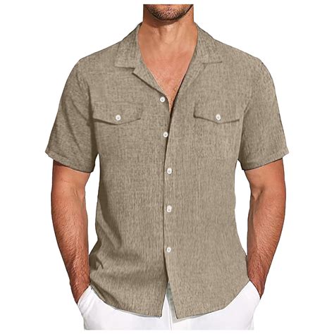 Gibobby Men's Short Sleeve Dress Shirts Stretch Stain Shield Casual ...