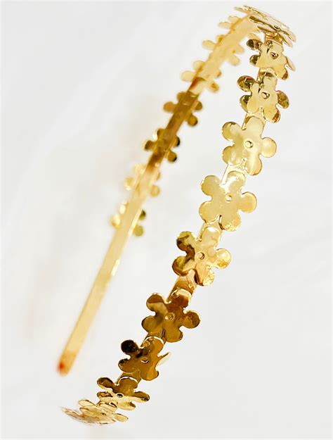 22k Gold Plated Flower Hairband – ORNAMAAS