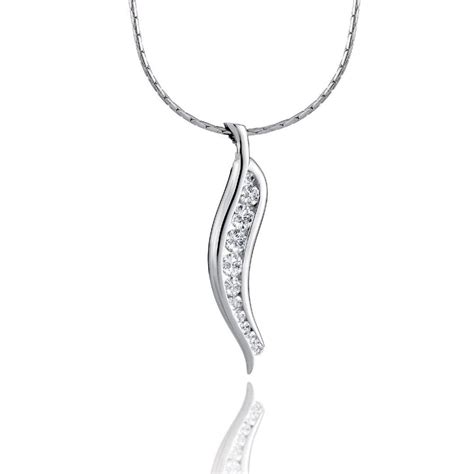 Celeste Curve Sterling Silver Pendant – Lustra