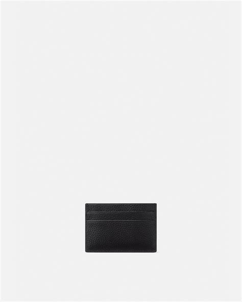 Logo Card Holder Black,Print | VERSACE US