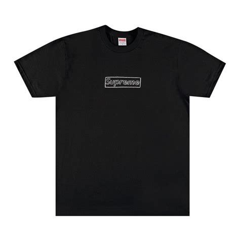 Supreme x KAWS Chalk Logo Tee 'Black' | Supreme – Free Society
