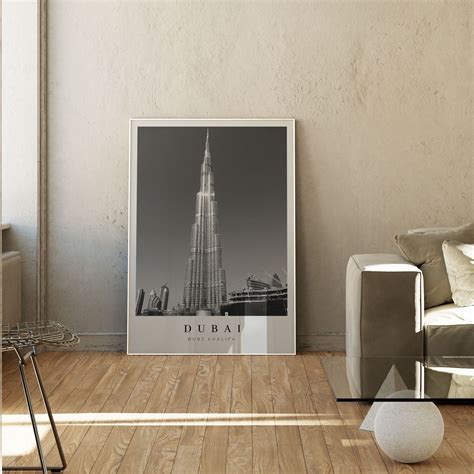 Buy Burj Khalifa Dubai BW Black and White Painting Online at Best Price ...
