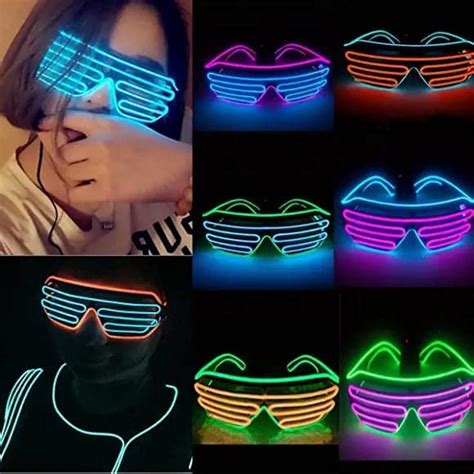 Party Pack Light up Shutter led neon Rave Glasses Party Eyeglass el ...