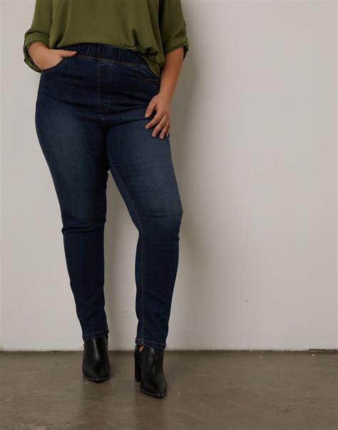 Plus Size Elastic Waist Jeans – 2020AVE