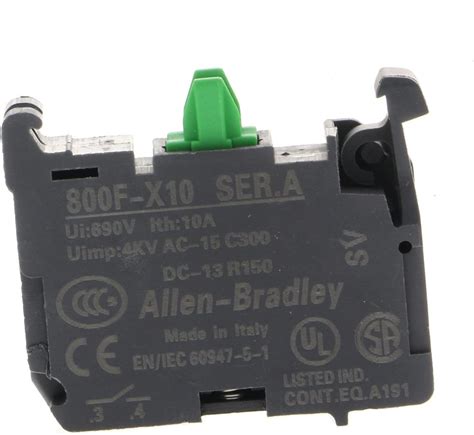 Buy Allen Bradley for A Push Button Contact Block 690V 10A 800F-X10 1NO ...