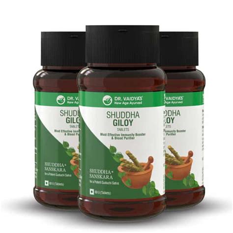 Buy DR. VAIDYA'S SHUDDHA GUDUCHI TABLET 60S P3(GILOY) Online & Get Upto ...