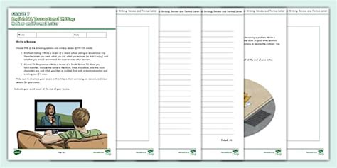 Grade 7 English FAL Transactional Writing: Review and Formal Letter
