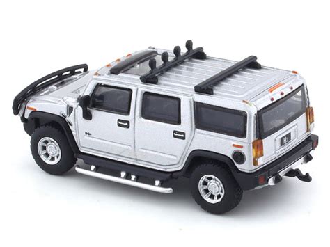 Hummer H2 Silver 1:64 JKM diecast scale model car miniature | Scale ...