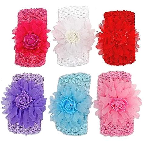 Buy Smile N style Essentials 6 Pcs (Multicolor) Baby headbands for ...