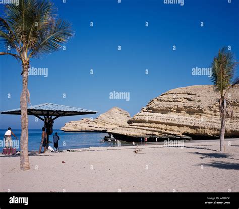 OMAN Middle East Muscat Bandar Jissah beach near Al Bustan Hotel ...