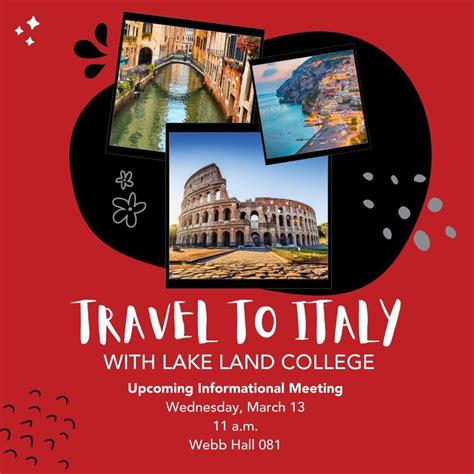 Travel to Italy with Lake Land College - Informational Meeting, Lake ...