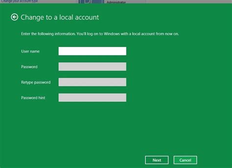 Change Local Account to Microsoft Account 的图像结果
