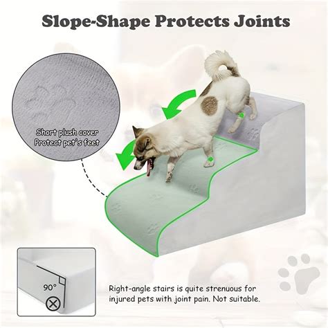 3-Step Pet Stairs for High Beds and Couch, Folding Dog Steps – CRAZE