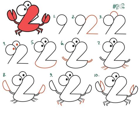 easy drawings using numbers