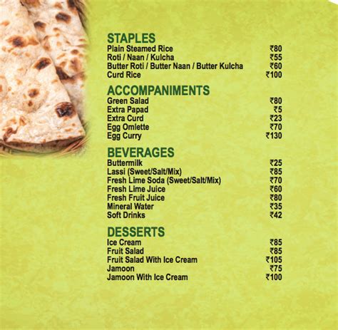 Menu of Nagarjuna Mrh, Marathahalli, Bangalore - magicpin