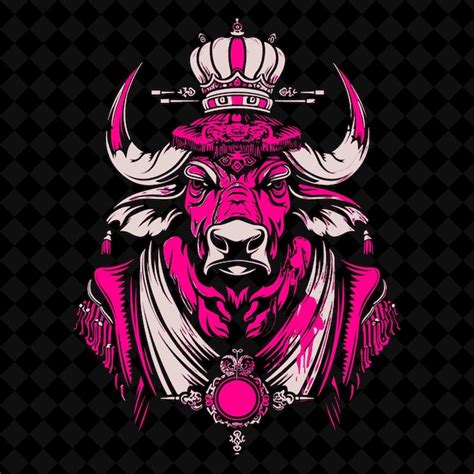 Png Buffalo de Água Forte com uma Coroa de Imperador Chinês e Contorno ...