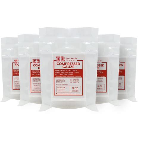Ever Ready First Aid Compressed Sterile Gauze 6 Ply Emergency ...