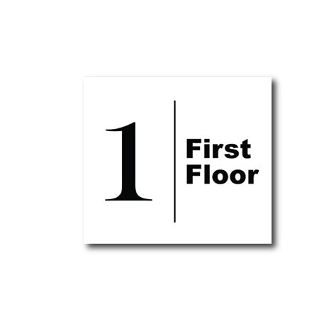 ISEE 360® First Floor1 Printed Sign Sticker For Office Home Cafe ...