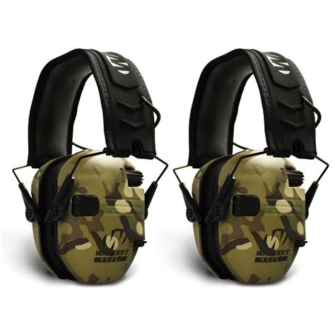 Walkers Razor Slim Electronic Ear Muffs with NRR 23 dB, (2 Pack ...