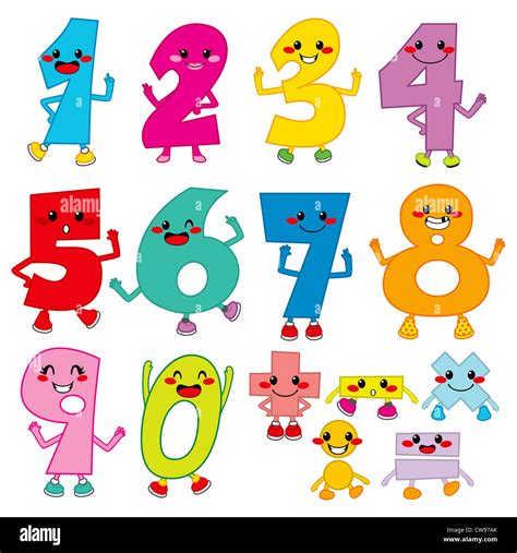 Nombre de signes et d'opération mathématique Photo Stock - Alamy