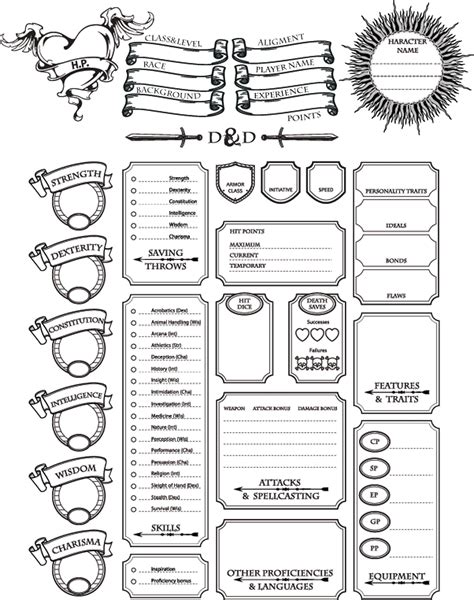 Dnd 5E Downloadable Character Sheet 的图像结果