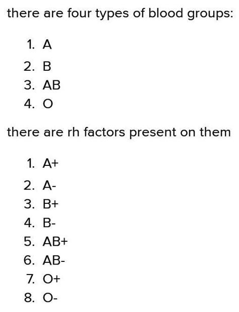 types of blood group - Brainly.in