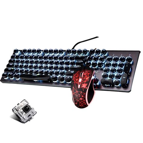 Buy PCF Mechanical Gaming Keyboard and Mouse Set,Black Switch White ...