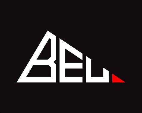 Création de logo de lettre BEU en forme de triangle | Vecteur Premium
