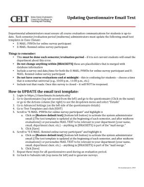Fillable Online Working with Text Templates in Class Climate - Iowa ...