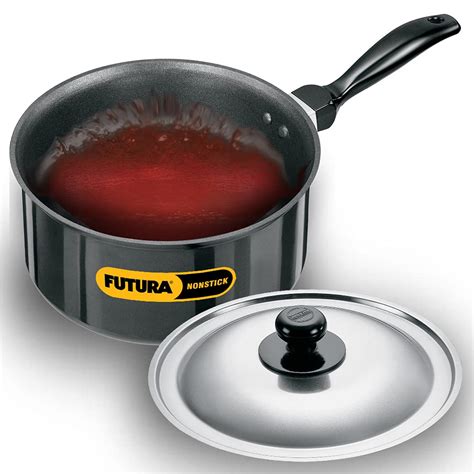 Buy Hawkins Futura 3 Litre Saucepan, Non Stick Sauce Pan with Stainless ...