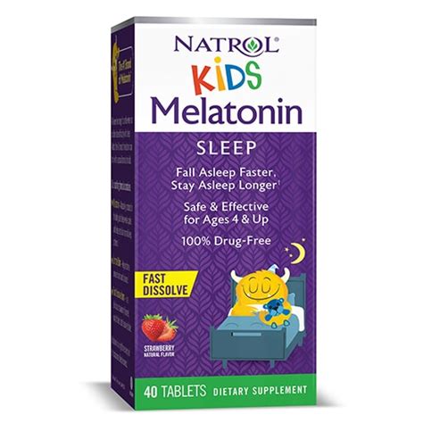 Natrol Kids Melatonin Fast Dissolve Tablets with Lemon Balm for ...