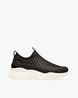 Buy Bally Slip-On Leather Sneakers with Contrast Striped Taping | Black ...