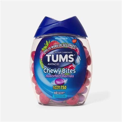 FSA Eligible TUMS Chewy Bites Extra Strength Antacid Chewable Tablets ...