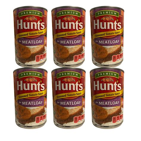 Hunt's Meatloaf Seasoned Tomato Sauce, Savory Canned, 6 Pack, 15.25 oz ...
