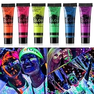 Priya Party Decoration Neon Face & Body Paint Glow in The UV Light ...