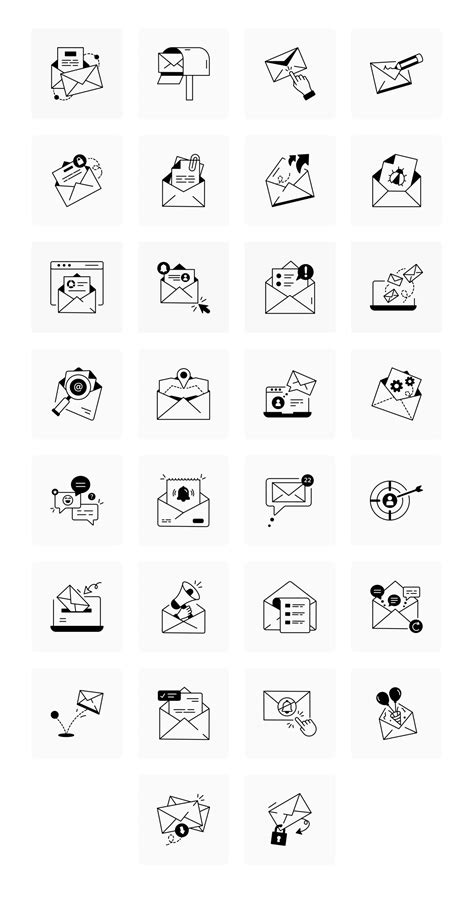 Animated Email Marketing Icons on Yellow Images Creative Store - 132552