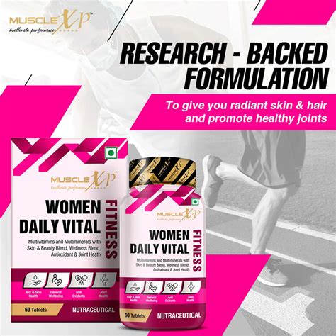 Buy MUSCLEXP WOMEN DAILY VITAL FITNESS MULTIVITAMIN & MULTIMINERALS 60 ...
