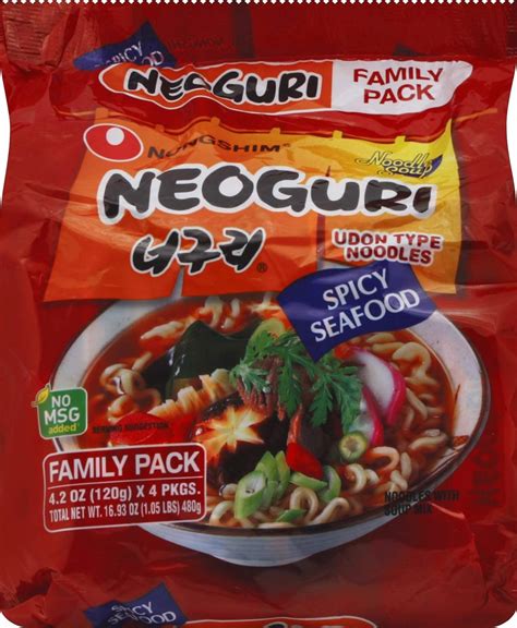 Neoguri, Spicy Seafood Udon Noodles Family Pack, 4 - Philippines | Ubuy