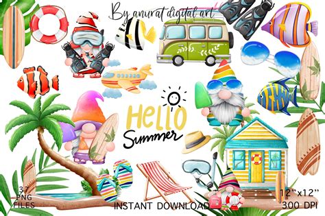 Summer Clipart Graphic by Anurat Digital Art · Creative Fabrica
