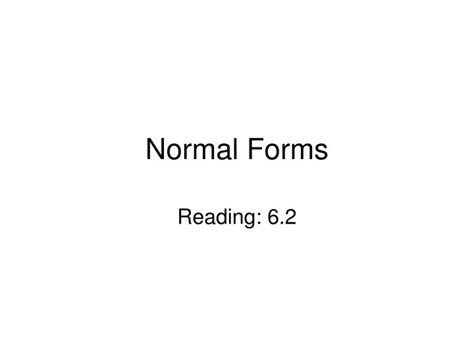 Examples of Normal Forms 的图像结果