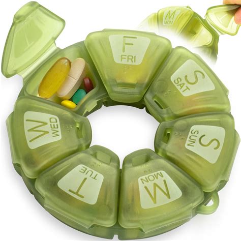 Amazon.com: Clear Weekly Pill Case Pill Storage Box Transparent Travel ...