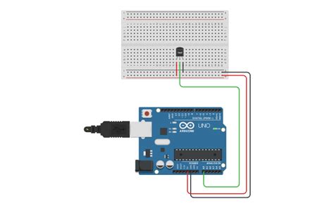 Temperature Sensor in Tinkercad 的图像结果