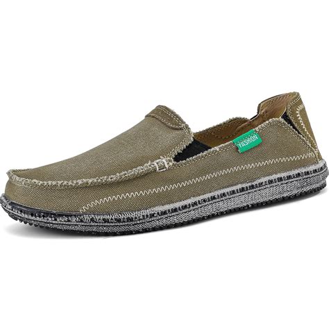 Men's Slip on Deck Shoes Canvas Loafer Vintage Flat Boat Shoes – Vilocy