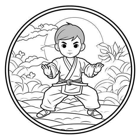 Karate Coloring Pages 的图像结果