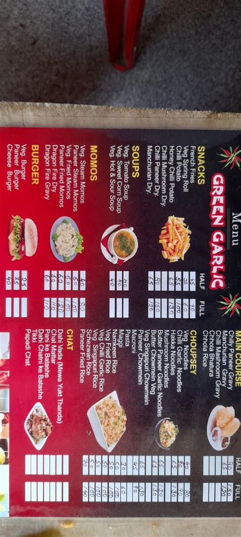 Menu at GREEN GARLIC, Lucknow